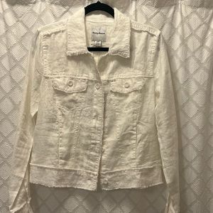 Linen Raw-Edge Jacket